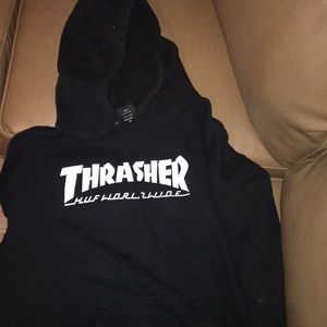 Black Huf x Thrasher Hoodie